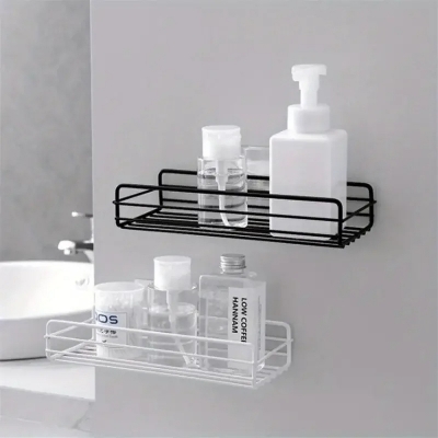 Picture of Punch-Free Bathroom Rack Wall-Mounted Storage For Bathroom Shampoo Cosmetic Seasoning Storage Rack Bathroom Kitchen Accessories_D Shop