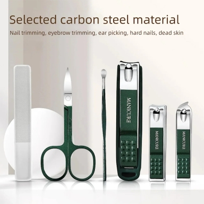 Picture of 4 Piece Nail Clipper Set, Anti-Splash Nail Clippers Stainless Steel Home Portable Nail Trimmer & Manicure Tools-D shop