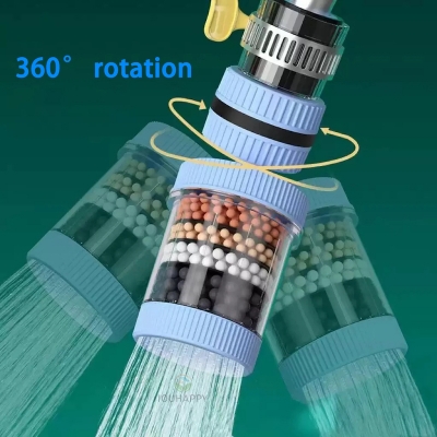 Picture of Universal Shower Faucet 6 Layers Faucet Water Filter Tap Purifier Splash-proof Water Saving Bubbler for Bathroom Home Kitchen- D shop