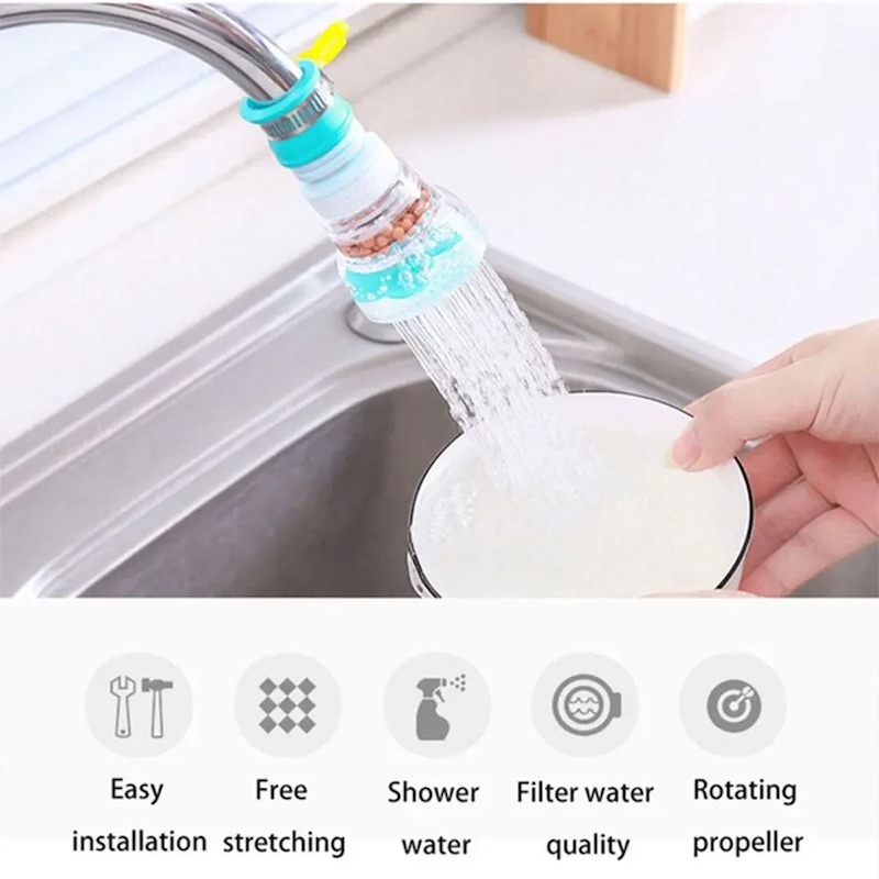 Picture of JJYY Faucet Filter 360°Rotation Kitchen Faucet Spouts Sprayers PVC Shower Tap Water Filter Purifier Nozzle Filter for Household_D Shop