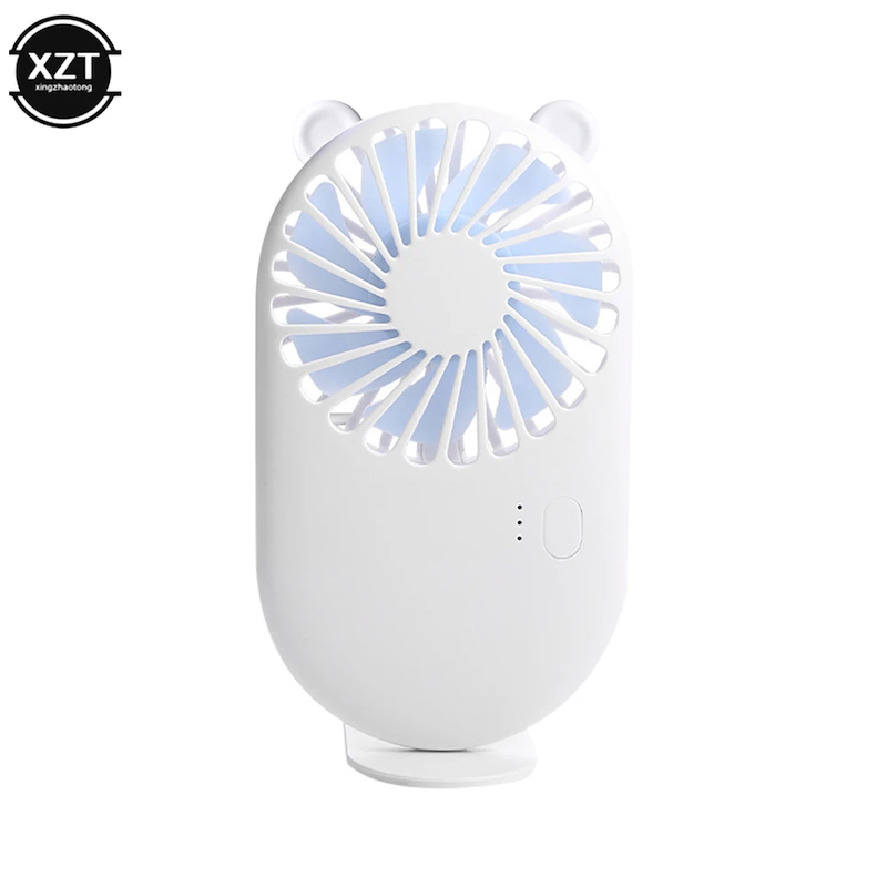 Picture of Portable Cute Three Speed Adjust USB Rechargeable Mini Handheld Fan Outdoor Travel Office Creative Desktop Mute Charging Fan New_D shop