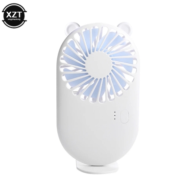Picture of Portable Cute Three Speed Adjust USB Rechargeable Mini Handheld Fan Outdoor Travel Office Creative Desktop Mute Charging Fan New_D shop