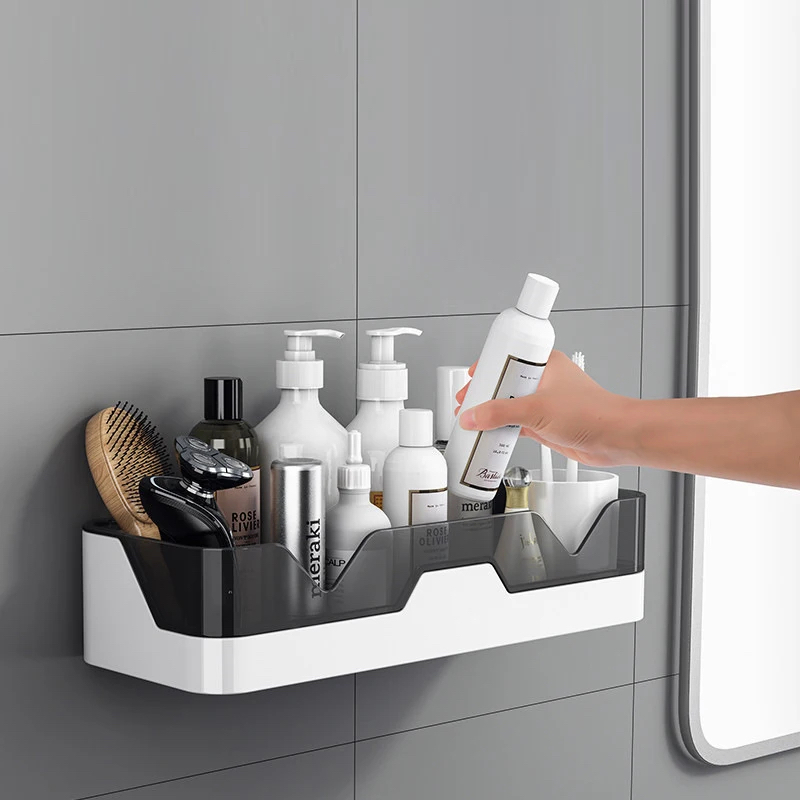 Picture of ​Bathroom Shelf Organizer Wall Mount Plastics Toiletries Holder No Drill Shower Storage Rack Corner Shelves Bathroom Accessories_D Shop