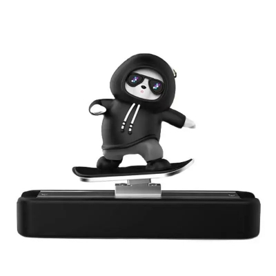Picture of Car Parking Phone Number plate Sliding Skateboard Bear Cute Cartoon Scooter Center Console Ornaments Car Decoration Accessories_D Shop