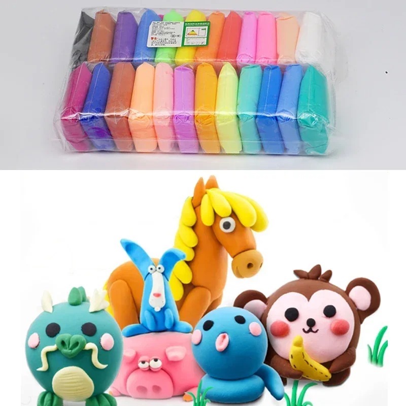 Picture of 12 pis Color Super Light Clay Air Dry Polymer Modelling Clay With 3 Tools Soft Creative Educational Slime DIY Toys for Kids Gifts_ D Shop