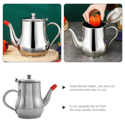 Picture of Big and small Oil Storage Tank Cooking Dispenser Bottle for Kitchen Strainer Container Pot Grease Containers Used Canister with_D Shop