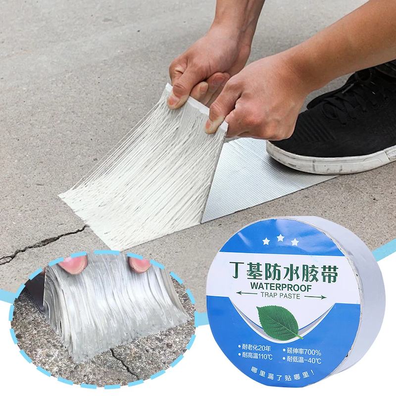 Picture of Waterproof Tape High Temperature Resistance Aluminum Foil Thicken Butyl Tape Wall Pool Roof Crack Duct Repair Sealed Self Tape