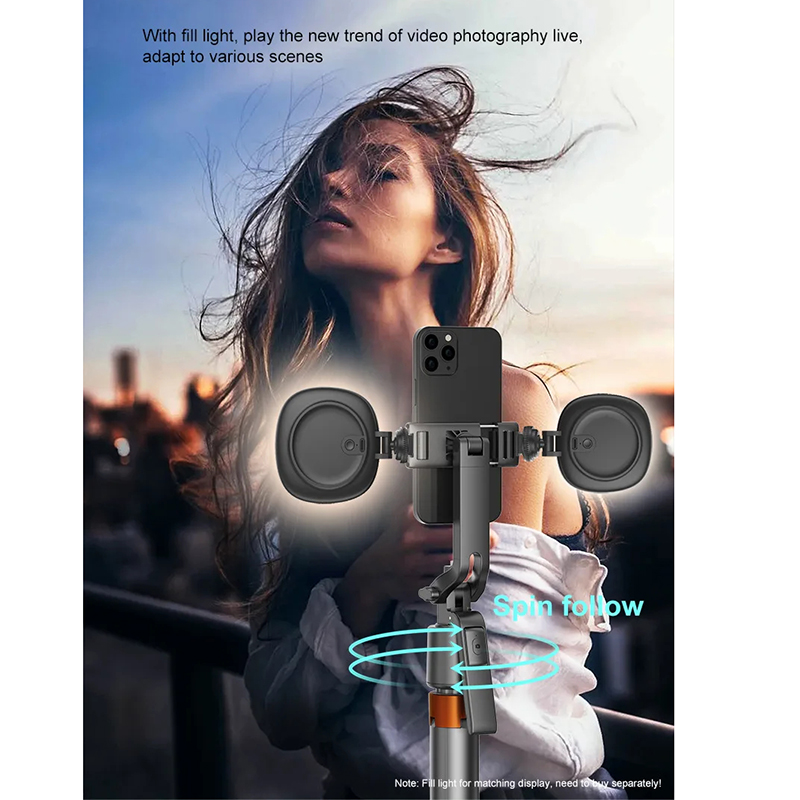 Picture of Q13 New Mobile Phone Face Recognition Tracking Gesture Back Tracking Gimbal Bluetooth Selfie Stick Fill Light_D Shop