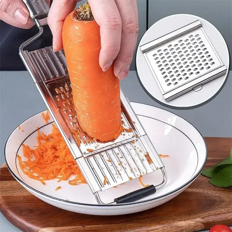 Picture of 4 in1 Vegetable Slicer Stainless Steel Shredder Cutter Multi-Purpose Vegetable Slicer Cuts Set Manual Fruit Carrot Potato Grater_D Shop