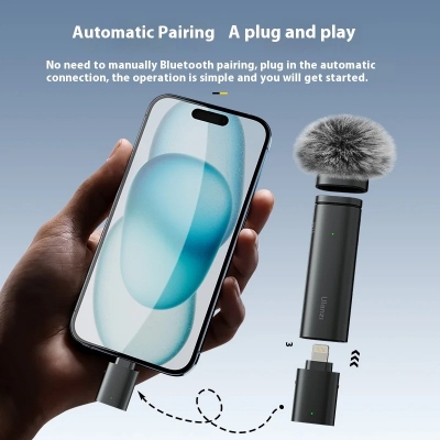 Picture of Ulanzi WM-10 Microphone Wireless Mini Noise Reduction Bluetooth Lavalier Microphone For Smartphone Ecording Interviews Videos_ D Shop