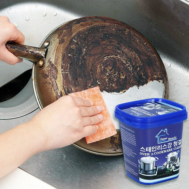 Picture of Powerful Stainless Steel Cookware Cleaning Paste Household Car Body Cleaner Washing Pot Bottom Scale Strong Cream Detergent_D Shop
