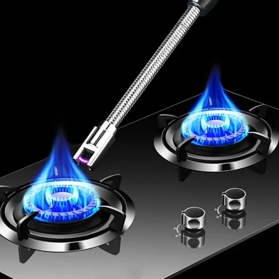 Picture of USB Rechargeable Arc Flameless Plasma Lighter - Windproof Kitchen Silent Lighter for BBQ, Gas Stove and Firestarter_D Shop