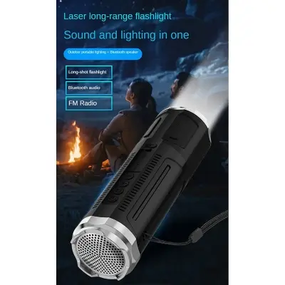 Picture of Portable Bluetooth Speaker With Zoomable Flashlight - 4 Dimming Modes FM Radio Long Lasting Life_D Shop