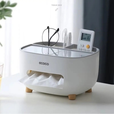 Picture of Style Tissue Box Holder Plastic Household Napkin Storage Box Practical Desk Organizer Office-D shop
