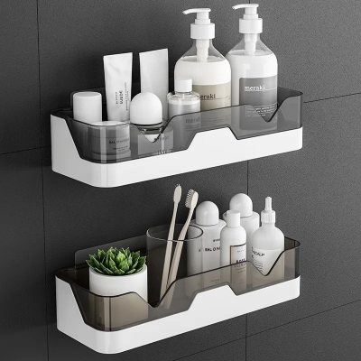 Picture of ​Bathroom Shelf Organizer Wall Mount Plastics Toiletries Holder No Drill Shower Storage Rack Corner Shelves Bathroom Accessories_D Shop