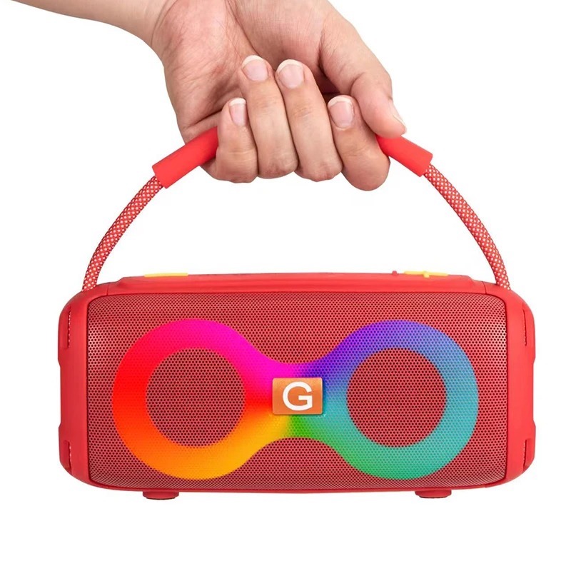 Picture of ET-312 Wireless Portable Deep Bass Speaker with FM Radio LED Colorful Light DJ Party Bluetooth Loud Speakers Hand-held Subwoofer_D Shop