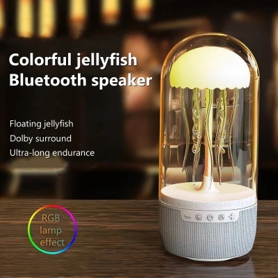 Picture of New RGB Color Dynamics Bluetooth Speakers Jellyfish Lava Lamp Portable Stereo Sound Box With Night Light Desktop Audio Player_ D Shop