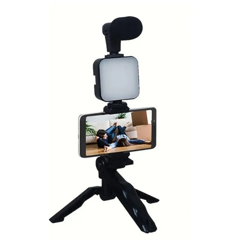 Picture of Vlogging Camera Kit Content Creator For Podcast And Vlogging Tripod Phone Holder Vlogger Kit With LED Light For Vlogging_D Shop