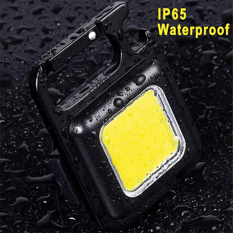 Picture of Mini Super Bright LED Working Light and lighter, USB Rechargeable Keychain Light COB Flashlight Waterproof Torch for Outdoor Camping Fishing_ D Shop