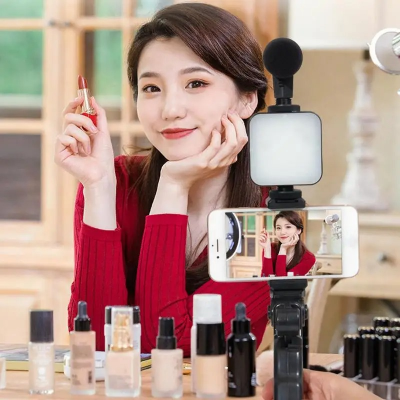 Picture of Vlogging Camera Kit Content Creator For Podcast And Vlogging Tripod Phone Holder Vlogger Kit With LED Light For Vlogging_D Shop