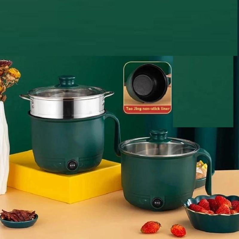 Picture of Electric Cooking Pot Multifunctional Nonstick Household Cooking Pot 1-2 Person ,Double Layer Hot Pot Electric Rice Cooker Machine_ D Shop