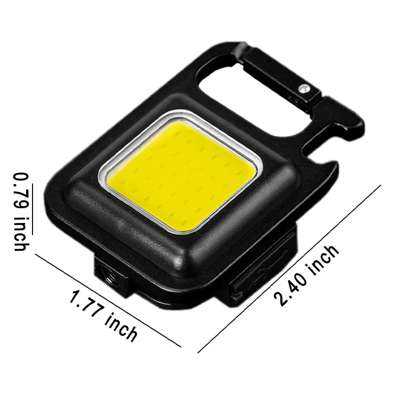 Picture of Mini Super Bright LED Working Light and lighter, USB Rechargeable Keychain Light COB Flashlight Waterproof Torch for Outdoor Camping Fishing_ D Shop