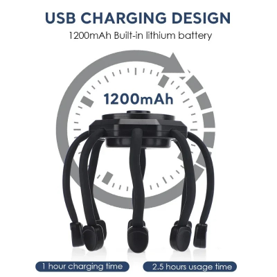 Picture of Electric Head Massager Octopus Massager 20 Contracts 5 Modes Scalp Massager 2 Extra Long Contract Red Light Therapy Device_D Shop