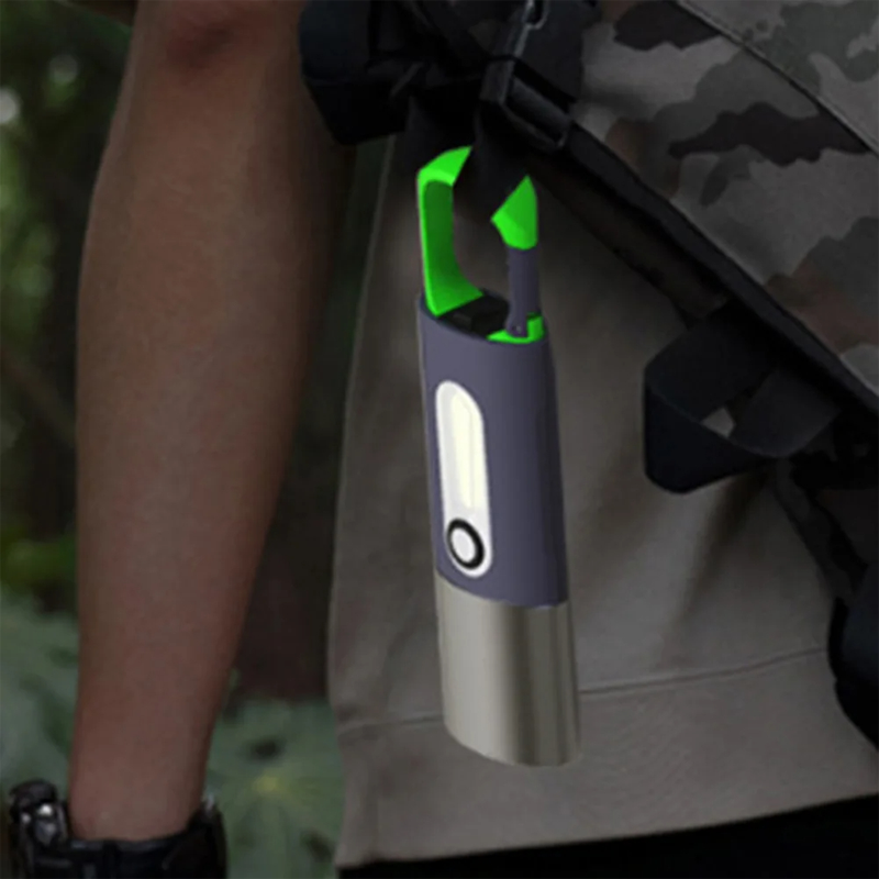 Picture of D Shop Portable Mini Strong Light Flashlights USB Rechargeable KeyChain Work Light Outdoor Camping LED Flashlight Waterproof Torch Lamp