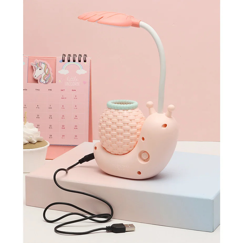 Picture of Cute Table Lamp, LED Night Study Light USB Charging Snail Animal Eye Protection Table Lamp with Adjustable Angle White Light for Kids Students-D shop