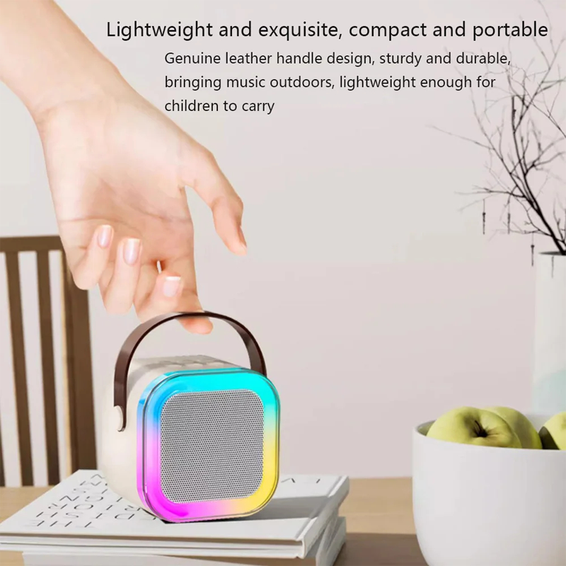 Picture of D Shop K12 Karaoke Machine Portable 5.3 Bluetooth Speaker System with 1 Wireless Microphones for Home Family Singing Children's Gifts