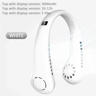 Picture of D Shop Rechargeable Head Fan Hands Free USB Mini Fan Summer Traveling Outdoor Sports Fans Portable Bladeless Hanging Neck Fan-Multicolor