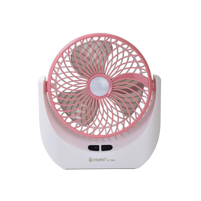 Picture of JY-SUPER Rechargeable USB Mini Desktop Table Fan with LED Light - JY-1880