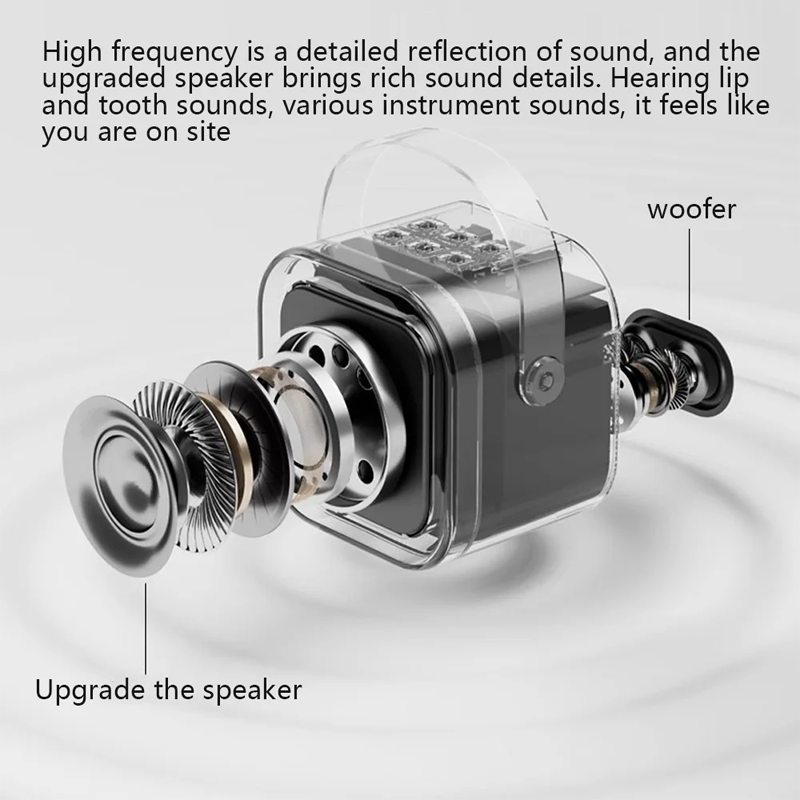 Picture of D Shop K12 Karaoke Machine Portable 5.3 Bluetooth Speaker System with 1 Wireless Microphones for Home Family Singing Children's Gifts