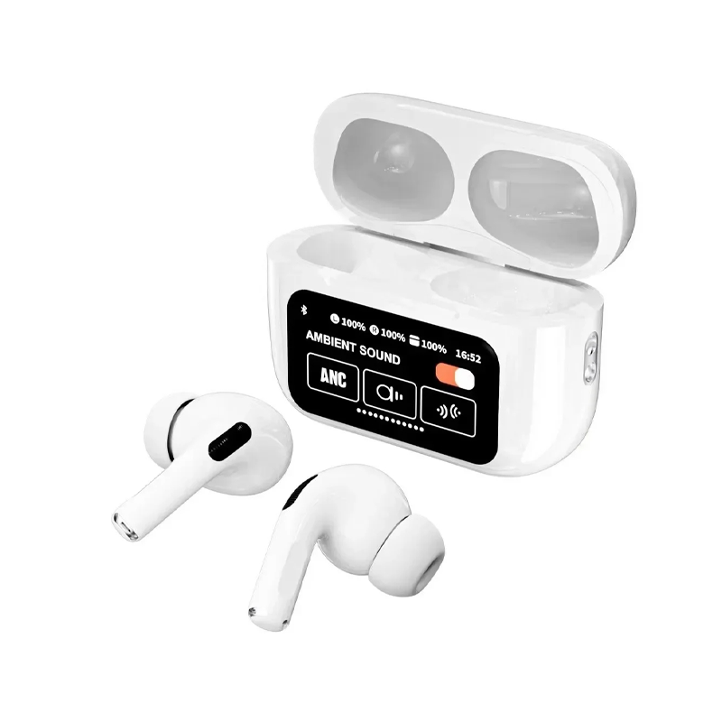 Picture of D Shop A9 Pro Touch Screen ANC Wireless Earphones TWS Noise Cancelling Earbud Bluetoth 5.3 Long Battery life HiFi Tone Quality