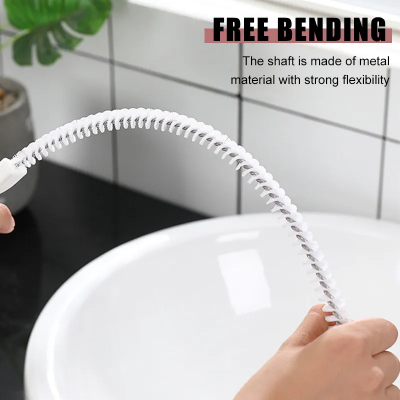 Picture of 45cm Pipe Dredging Brush Bathroom Hair Sewer Sink Cleaning Brush Drain Cleaner Flexible Cleaner Clog Plug Hole Remover Tool