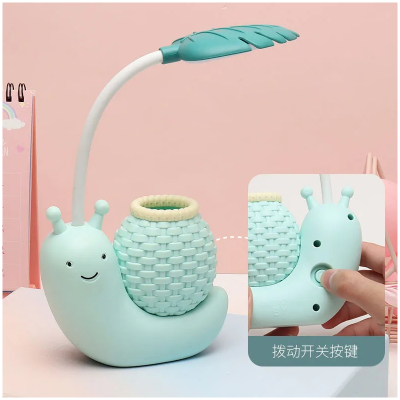 Picture of Cute Table Lamp, LED Night Study Light USB Charging Snail Animal Eye Protection Table Lamp with Adjustable Angle White Light for Kids Students-D shop