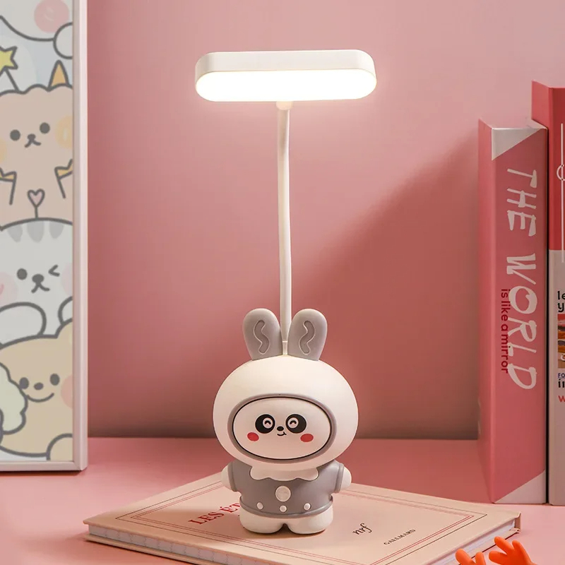 Picture of Colorful energy-saving bedside lamp small TV base desk lighting USB charging eye protection cute cartoon sleeping-D Shop