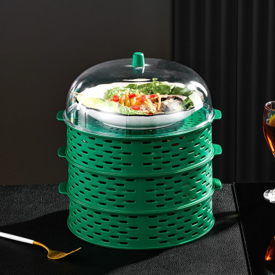 Picture of Food Insulation Covers5 Layer Transparent Stackable Dustproof Leftovers Food Storage Box Container Kitchen Organization-Dshop