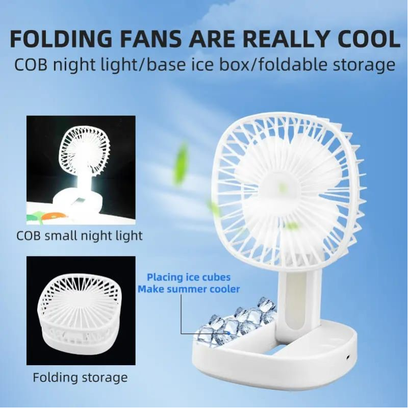 Picture of 3 in 1 Iceable  Portable Mini Handheld USB Charging Fan, Desktop Outdoor Travel Handheld Night Light-D Shop