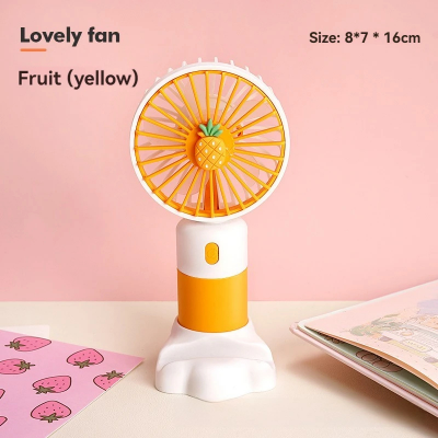 Picture of New USB Cartoon Fruit Mini Handheld Small Fan for Kids Portable Silent Student Desktop Holding Fan-D Shop