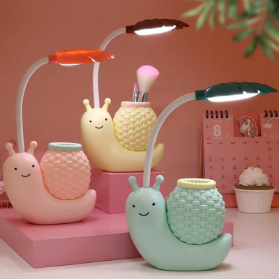 Picture of Cute Table Lamp, LED Night Study Light USB Charging Snail Animal Eye Protection Table Lamp with Adjustable Angle White Light for Kids Students-D shop