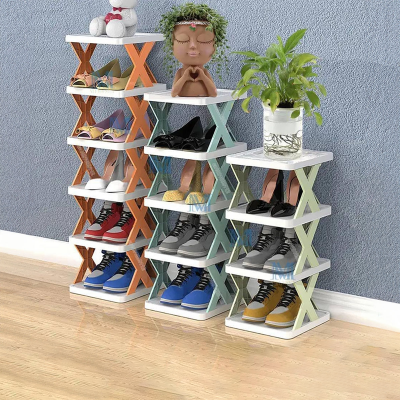 Picture of 5-storey shoe rack shoe cabinet entrance bathroom dormitory simple shelf storage artifact Large Size (30x28x17.5cm)Shoe Rack, Vertical Shoe Tower, Narrow Corner Shoe Rack, Shoe Shelf.