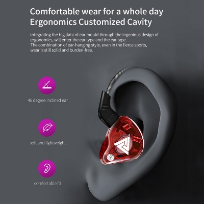 Picture of QKZ AK6 HiFi Sports Running In-Ear Headphones Music Headphone With Microphone and Wheat Subwoofer - Earphone