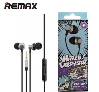 Picture of REMAX RM 512 High In Ear Earphone Stereo with Mic, 3.5mm - Headphone