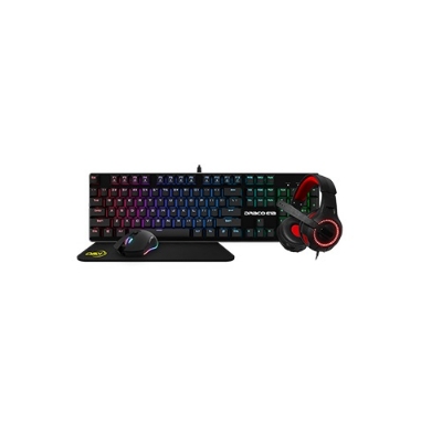 Picture of KWG Draco E1a Multi Color Keyboard, Mouse, Headphone & Mouse Mat Gaming Combo
