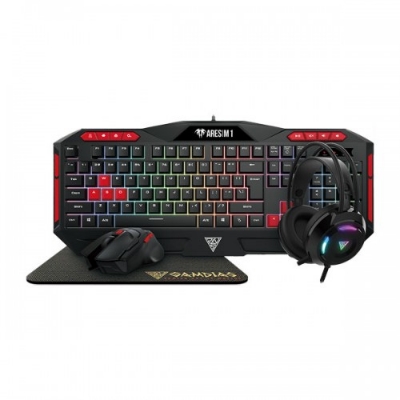 Picture of Gamdias POSEIDON M2 4 in 1 Gaming Combo Mouse, Keyboard,Hedphone, Mat