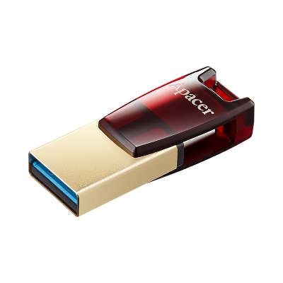 Picture of APACER 32GB AH180 USB 3.2 TYPE-C DUAL MOBILE USB FLASH DRIVE RED RP