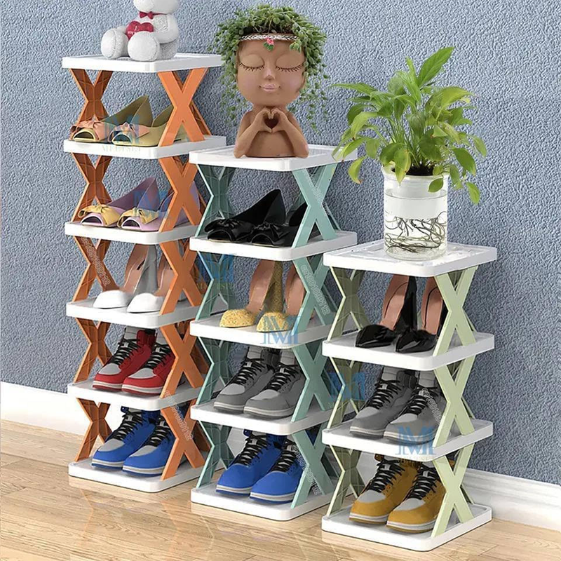 Picture of 5Layers-New multi-functional household foldable shoe cabinet, home balcony toy foldable storage unit