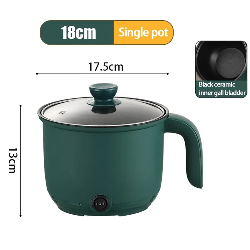 Picture of single layers/double layers 1.5L Capacity Mini Home Cooking Pot Multifunctional Rice Cooker Non Stick Pan Safety Material Potable Stockpot Utility Electrice