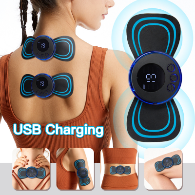 Picture of Rechargeable Electric Neck Massager Reusable Adjustable Full Body Relaxation Pain Relief  Portable Cervical EMS Pulse Massager